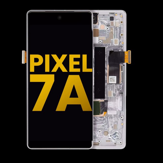 Display OLED completo con Frame (con Fingerprint Sensore ) per Google Pixel 7a 5G (Refurbished) (Snow)
