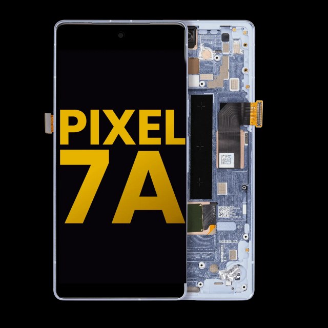 Display OLED completo con Frame (con Fingerprint Sensore ) per Google Pixel 7a 5G (Refurbished) (Sea)