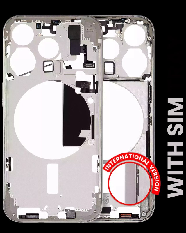 Frame centrale W/ Minuteria per iPhone 15 Pro (EU / Global Version) (Used Service Pack Pull: grado A) (Titanio naturale)