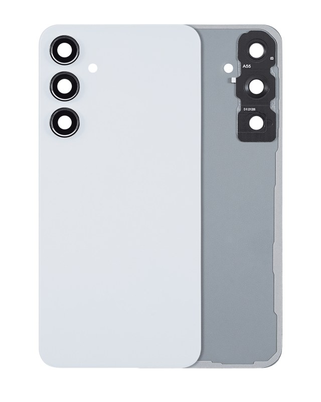 vetro cover posteriore con Vetro fotocamera per Samsung Galaxy A55 5G (A556 / 2024) (No Logo) (Iceblue)