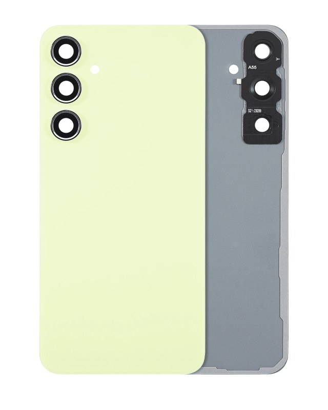vetro cover posteriore con Vetro fotocamera per Samsung Galaxy A55 5G (A556 / 2024) (No Logo) (Lemon)