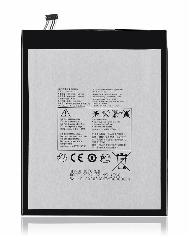 Batteria di ricambio per Alcatel A30 Tablet 9024W (TLp040J1)