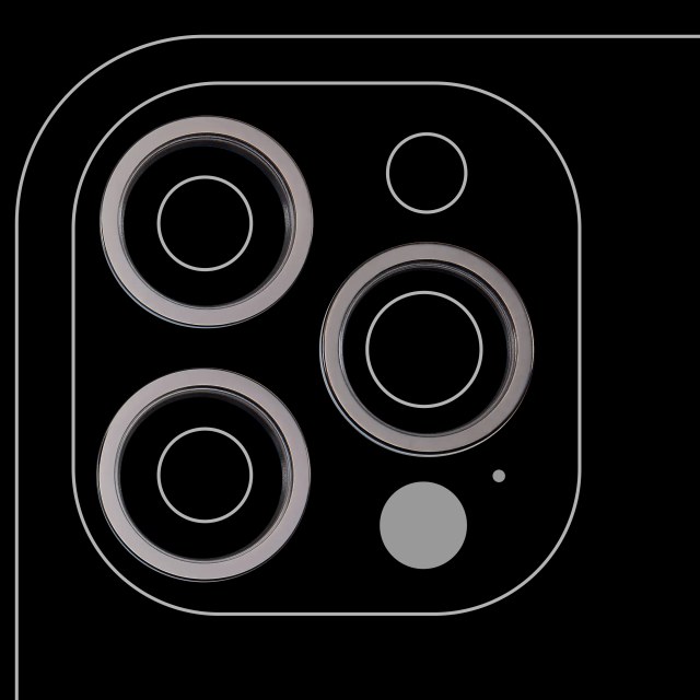 Cornice fotocamera posteriore Ring Only per iPhone 12 Pro Max (Grafite) (3 set pezzi)
