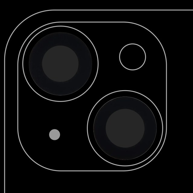 Lente fotocamera posteriore (solo vetro) con adesivo per iPhone 14 / 14 Plus / 15 / 15 Plus (2 set pezzi) (Aftermarket Plus) (10 pezzi)