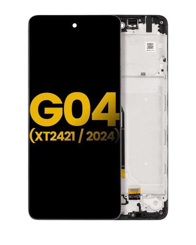 Display LCD completo con Frame per Motorola Moto G04 (XT2421 / 2024)/ G04S (XT2421-8) / E14 (XT2421-12) (Refurbished) (tutti i colori)