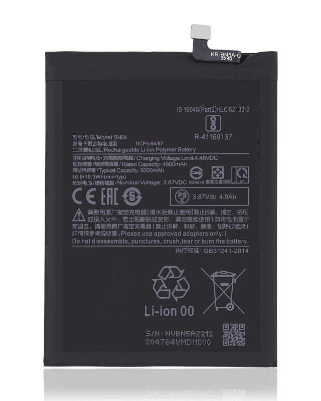 Batteria di ricambio per Xiaomi Poco M3 Pro 5G / Redmi Note 11 4G / Redmi Note 10 5G / Redmi Note 10T 5G / Redmi 10 (2022) / Redmi Note 11SE (BN5A)