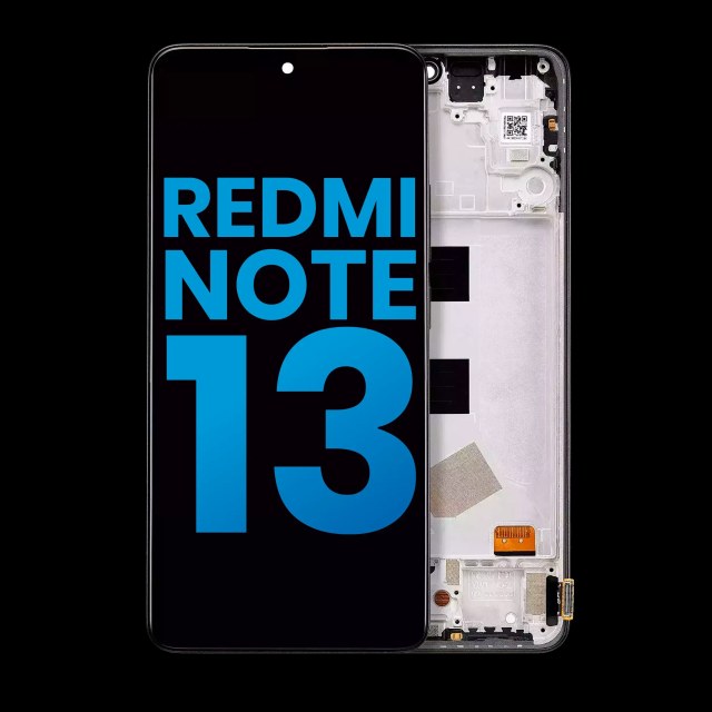 Display LCD completo con Frame per Xiaomi Redmi Note 13 4G (Aftermarket: Incell) (Mezzanotte Nero)