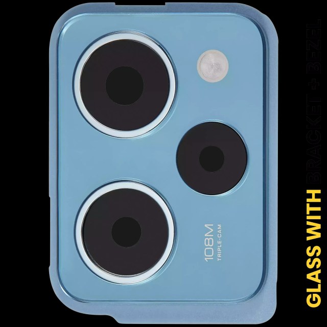 Lente fotocamera posteriore con staffa / Cornice per Xiaomi Redmi Note 12 Pro Speed (Blu) / Poco X5 Pro 5G