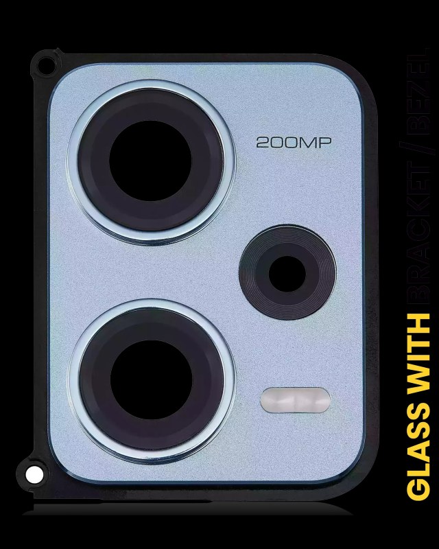 Lente fotocamera posteriore con staffa / Cornice per Xiaomi Redmi Note 12 Pro Plus (Iceberg Blu)