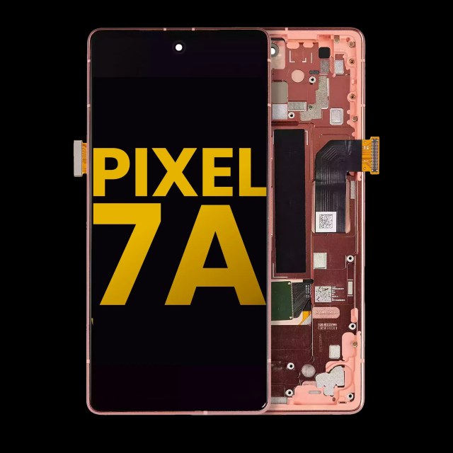 Display OLED completo con Frame (con Fingerprint Sensore ) per Google Pixel 7a 5G (Refurbished) (Coral)