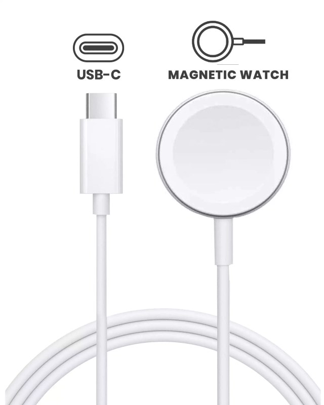 Apple USB-C Magnetic Watch Charging Cavo (1m, 3.3ft) (Service Pack Brand New, Bulk confezioneaging)