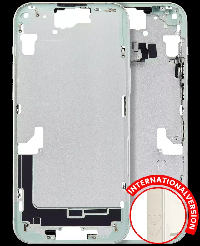 Frame centrale W/ Minuteria per iPhone 15 Plus (EU / Global Version) (Aftermarket Plus) (Verde)