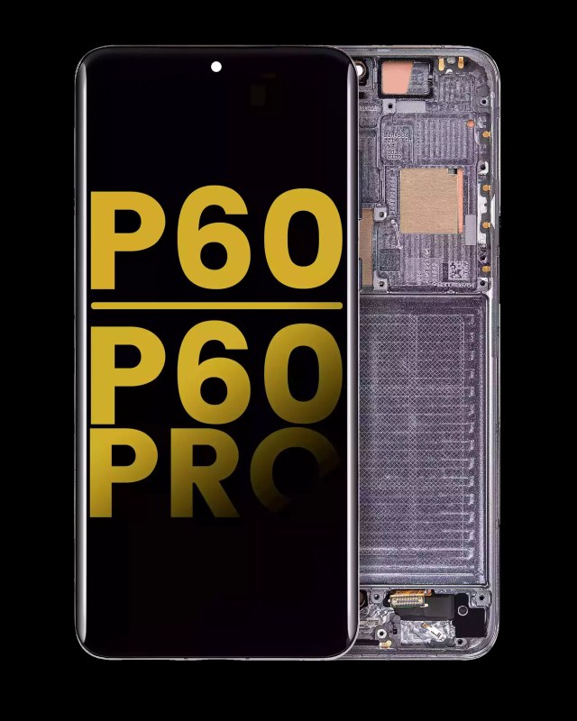 Display OLED completo con Frame per Huawei P60 / P60 Pro (Refurbished) (Nero / Verde)
