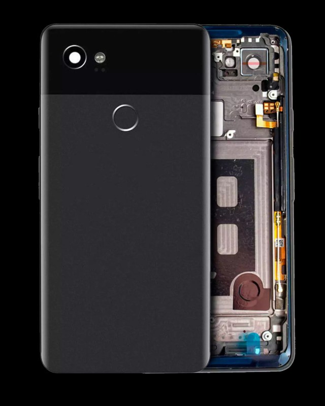 Scocca posteriore per Google Pixel 2 XL (Service Pack) (Nero)