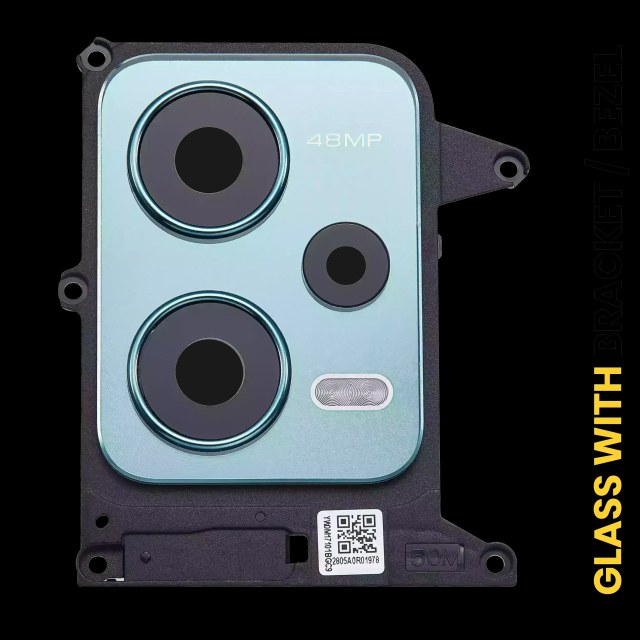 Lente fotocamera posteriore con staffa / Cornice per Xiaomi Redmi Note 12 5G (Frosted Verde)