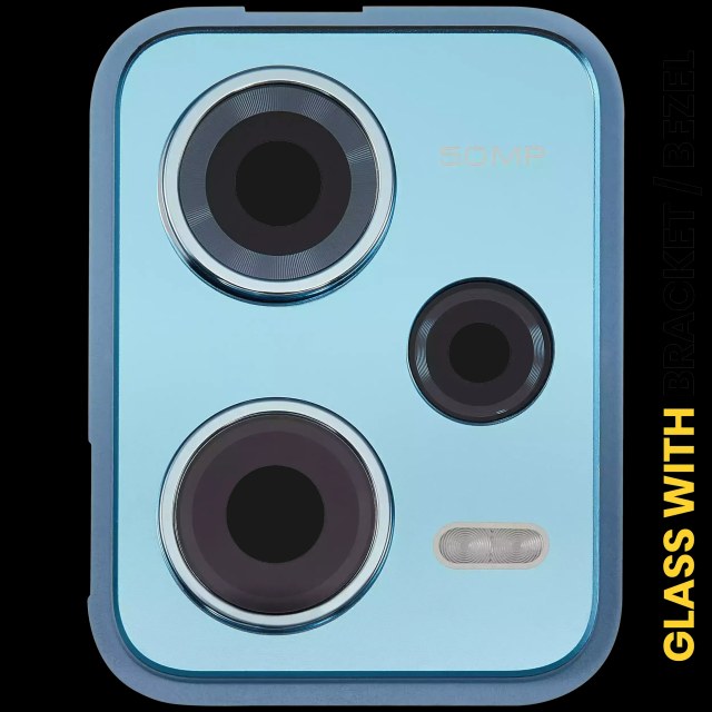 Lente fotocamera posteriore con staffa / Cornice per Xiaomi Redmi Note 12 Pro 5G (Blu)