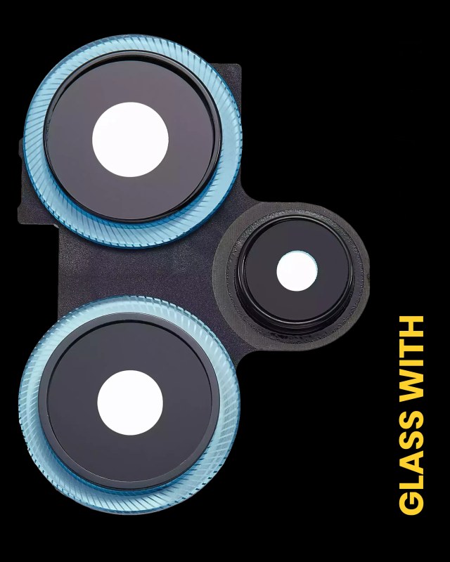 Lente fotocamera posteriore con staffa / Cornice per Xiaomi Redmi Note 12 Turbo / Poco F5 (Blu)