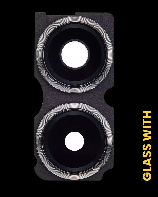 Fotocamera posteriore (Wide e Ultrawide) Lente con staffa / Cornice per Xiaomi Redmi Note 13 Pro Plus 5G (Argento)