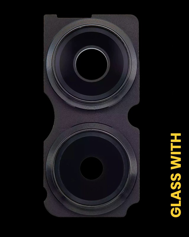 Fotocamera posteriore (Wide e Ultrawide) Lente con staffa / Cornice per Xiaomi Redmi Note 13 Pro Plus 5G (Nero)