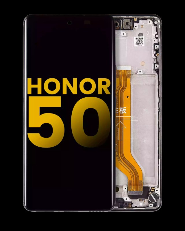 Display OLED completo con Frame per Honor 50 (Refurbished) (Mezzanotte Nero)