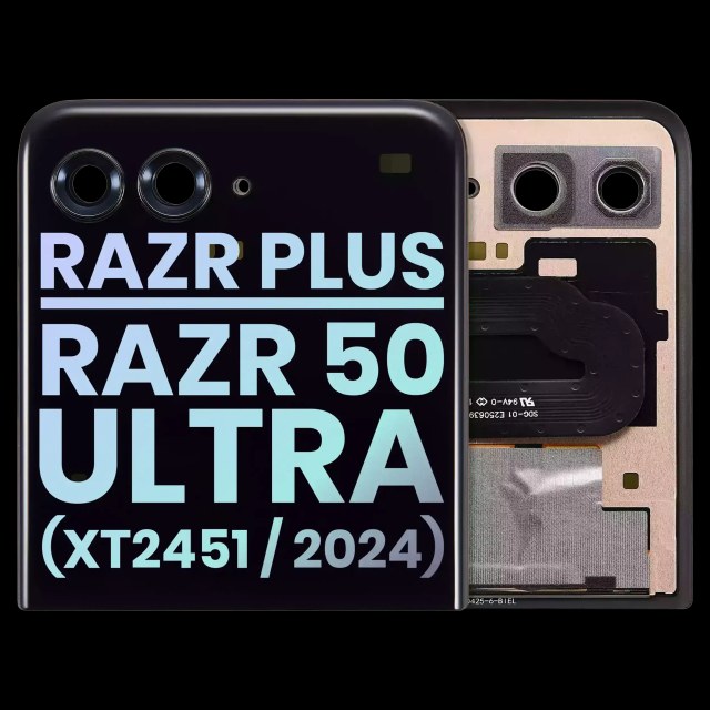 Outer Display OLED completo per Motorola Razr Plus / Razr 50 Ultra (XT2451 / 2024) / Razr Plus 2025 (XT2557 / 2025) (Service Pack) (tutti i colori)