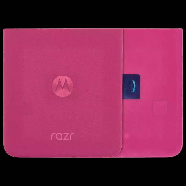 vetro cover posteriore per Motorola Razr Plus / Razr 50 Ultra (XT2451 / 2024) / Razr Plus 2025 (XT2557 / 2025) (Service Pack) (Hot Rosa)
