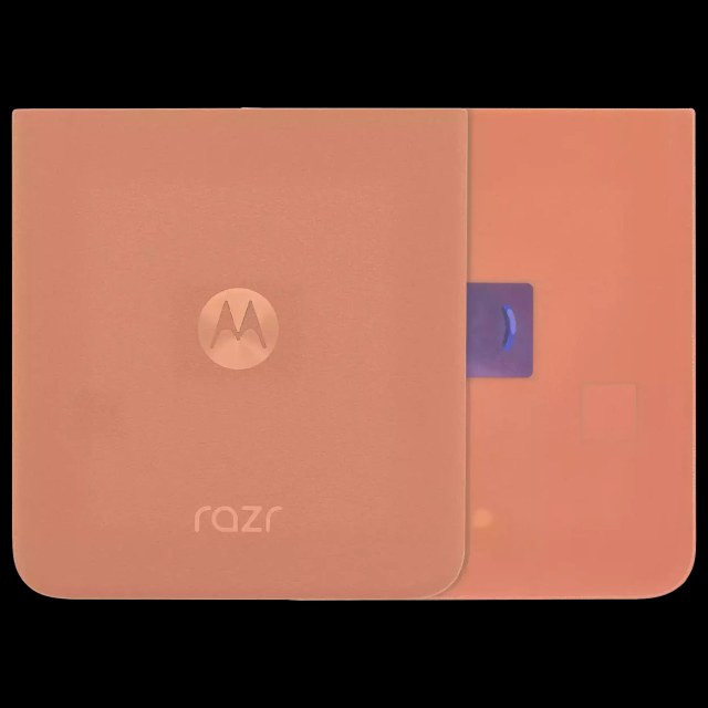 vetro cover posteriore per Motorola Razr Plus / Razr 50 Ultra (XT2451 / 2024) / Razr Plus 2025 (XT2557 / 2025) (Service Pack) (Peach Fuzz)