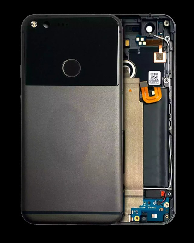 Scocca posteriore per Google Pixel XL (Service Pack) (Nero)