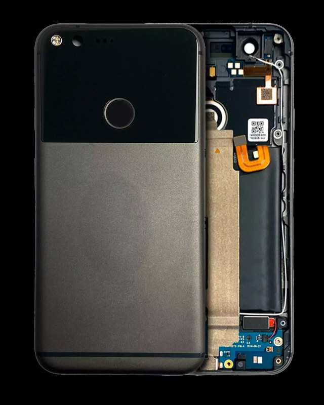 Scocca posteriore per Google Pixel (Service Pack) (Nero)