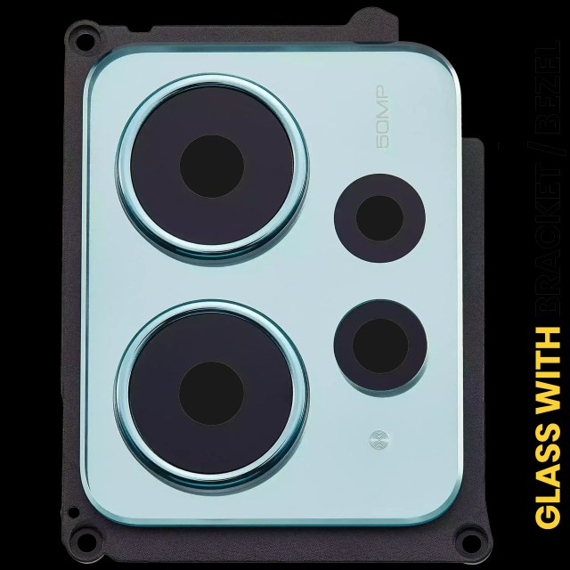 Lente fotocamera posteriore con staffa / Cornice per Xiaomi Redmi Note 12 4G (Mint Verde)