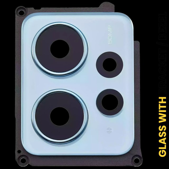 Lente fotocamera posteriore con staffa / Cornice per Xiaomi Redmi Note 12 4G (Ice Blu)