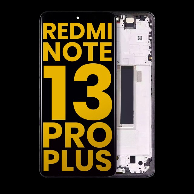 Display OLED completo con Frame per Xiaomi Redmi Note 13 Pro Plus (Refurbished) (Nero)