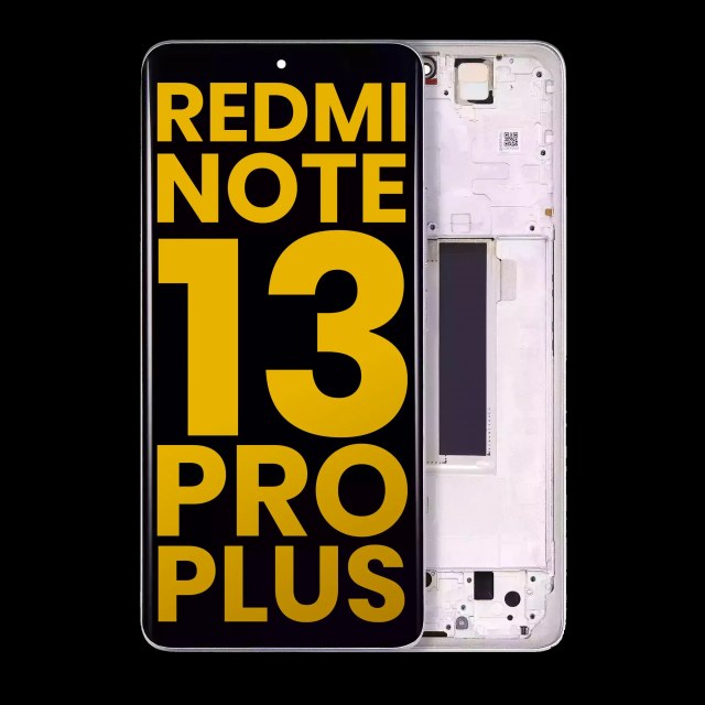 Display OLED completo con Frame per Xiaomi Redmi Note 13 Pro Plus (Refurbished) (Bianco)