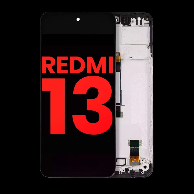 Display LCD completo con Frame per Xiaomi Redmi 13 4G / Redmi 13 5G / Note 13R (Aftermarket Plus) (tutti i colori)