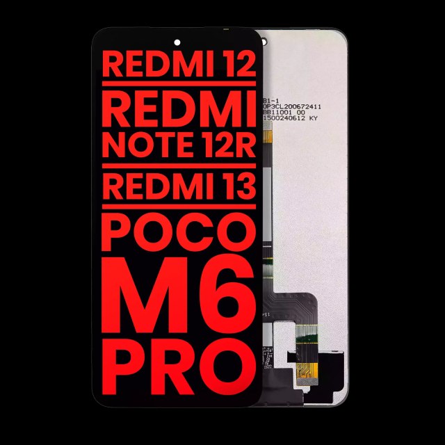 Display LCD completo senza Frame per Xiaomi Redmi 12 4G / Redmi 12 5G / Redmi 13 4G / Redmi 13 5G / Redmi Note 12R / Poco M6 Pro (Aftermarket Plus) (tutti i colori)