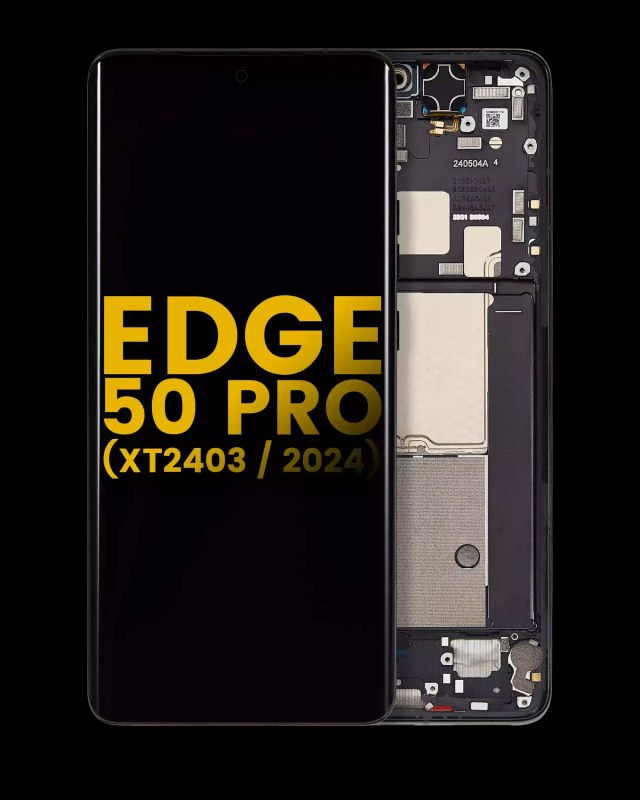 Display OLED completo con Frame per Motorola Moto Edge 50 Pro (XT2403 / 2024) (Refurbished) (Nero Beauty)
