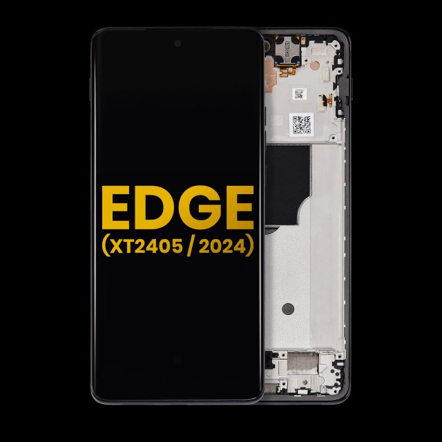 Display OLED completo con Frame per Motorola Edge (XT2405 / 2024) (Refurbished) (Nero)