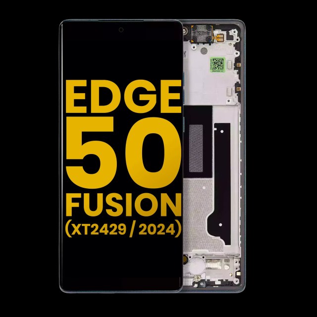 Display OLED completo con Frame per Motorola Moto Edge 50 Fusion 5G (XT2429 / 2024) (Refurbished) (Forest Blu)