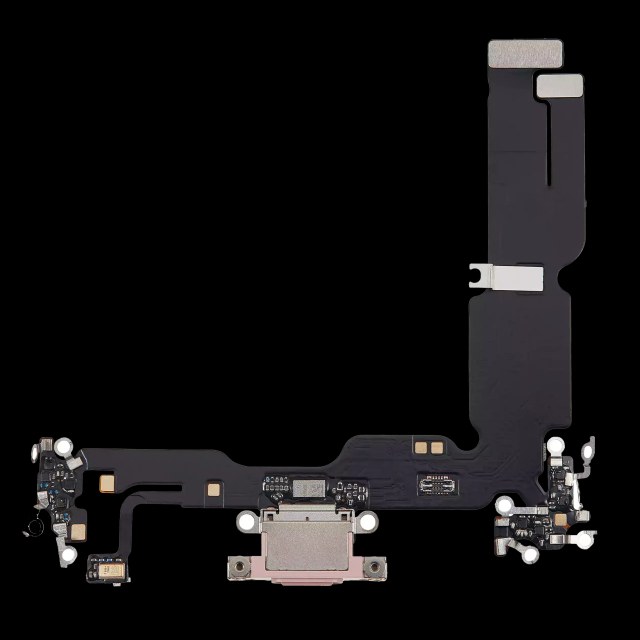 Flat connettore di ricarica per iPhone 15 Plus (Aftermarket Plus) (Rosa)