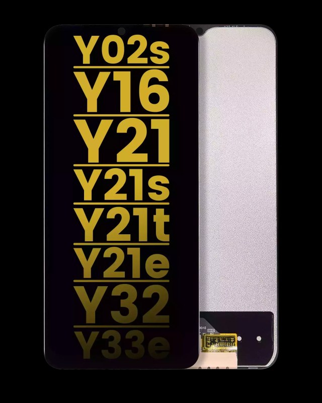 Display LCD completo senza Frame per Vivo Y02s / Y16 / Y21 / Y21s / Y21t / Y21e / Y32 / Y33e (Refurbished) (tutti i colori)