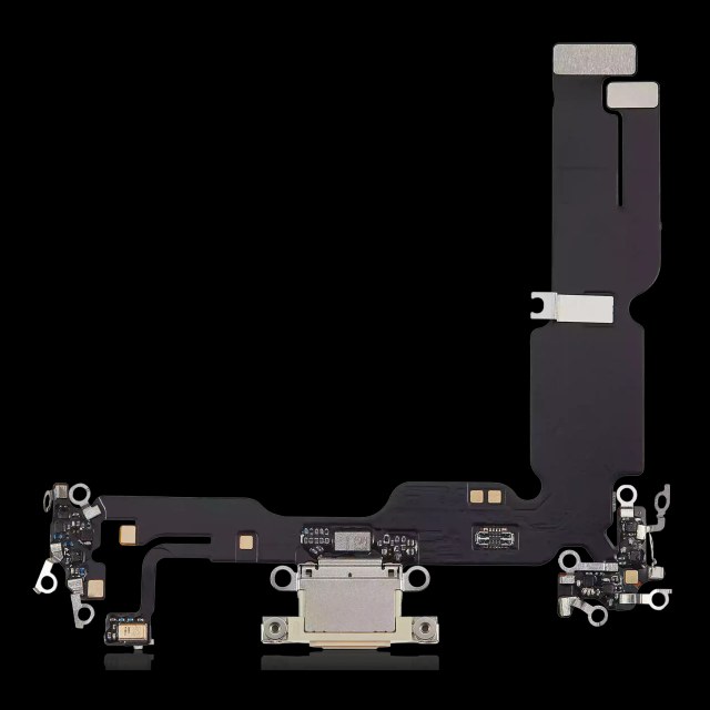 Flat connettore di ricarica per iPhone 15 Plus (Aftermarket Plus) (Giallo)