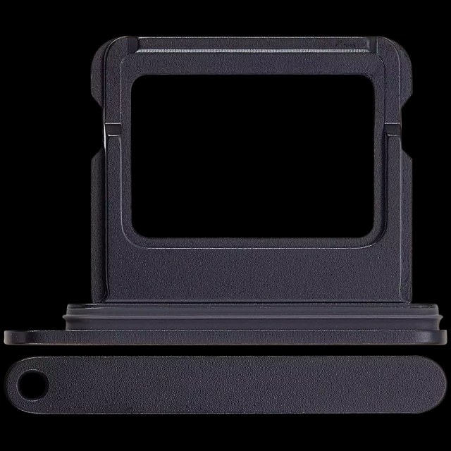 Carrellino SIM singola per iPhone 16 / 16 Plus (Nero)