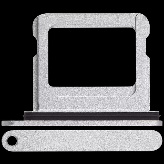 Carrellino SIM singola per iPhone 16 / 16 Plus (Bianco)