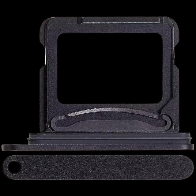 Carrellino doppia SIM per iPhone 16 / 16 Plus (Nero)