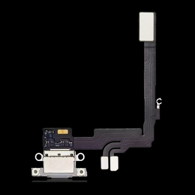 Flat connettore di ricarica per iPhone 16 Pro (Premium) (Titanio bianco)