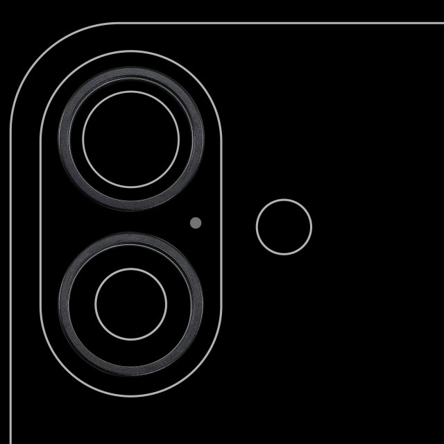 Cornice fotocamera posteriore Ring Only per iPhone 16 / 16 Plus (Nero) (2 set pezzi)