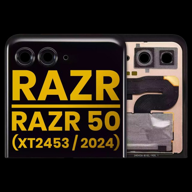 Outer Display OLED completo senza Frame per Motorola Razr 2024 / Razr 50 (XT2453 / 2024) /Razr 2025 / Razr 60 (XT2553 / 2025)/ Razr 2026 / Razr 70 (XT2657 / 2026) (Refurbished) (tutti i colori)