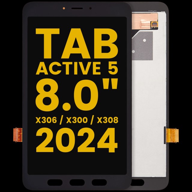 Display LCD completo senza Frame per Samsung Galaxy Tab Active 5 8.0" (X306 / X300 / X308) (2024) (Refurbished) (Nero)