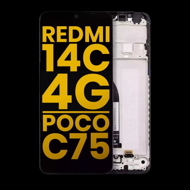 Display LCD completo con Frame per Xiaomi Redmi 14C 4G / Poco C75 (Refurbished) (tutti i colori)