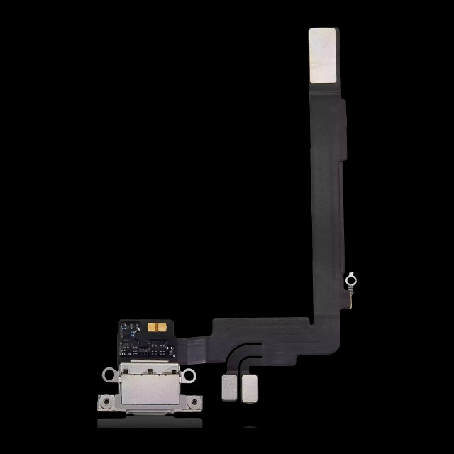 Flat connettore di ricarica per iPhone 16 Pro Max (Premium) (Titanio bianco)